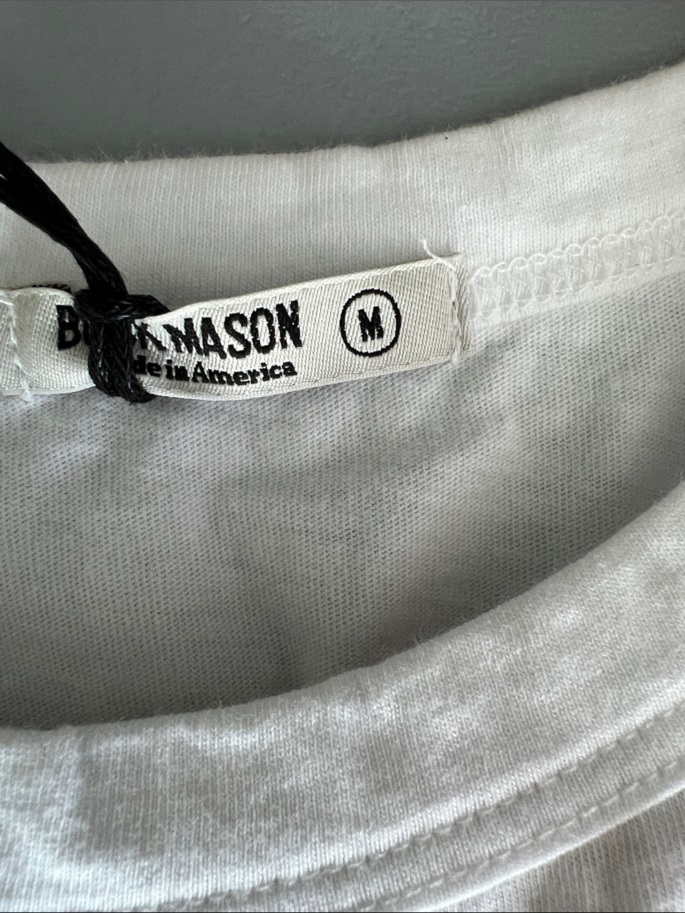 New Buck Mason White Pima Classic Tee Size M - Picture 4 of 8